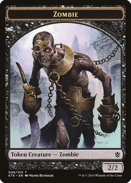 Zombie, carte Magic TKTK 6 — extension Khans of Tarkir Tokens