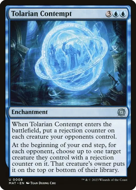 Tolarian Contempt, Magic card MAT 8 — March of the Machine: The Aftermath set