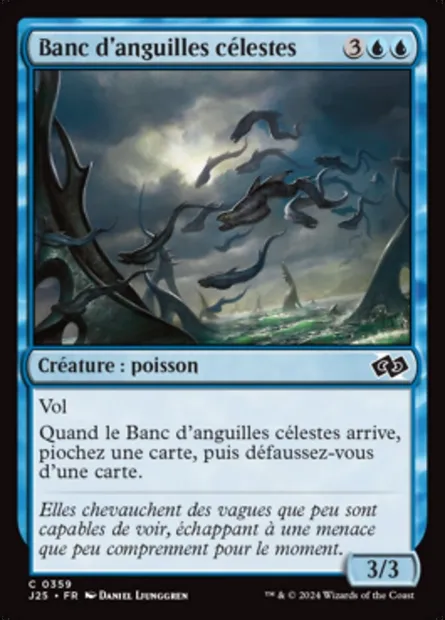 Banc d'anguilles célestes, carte Magic J25 359 — extension Foundations Jumpstart