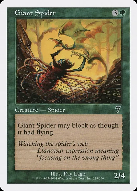 Araignée géante, carte Magic 7ED 249 — extension Septième Edition