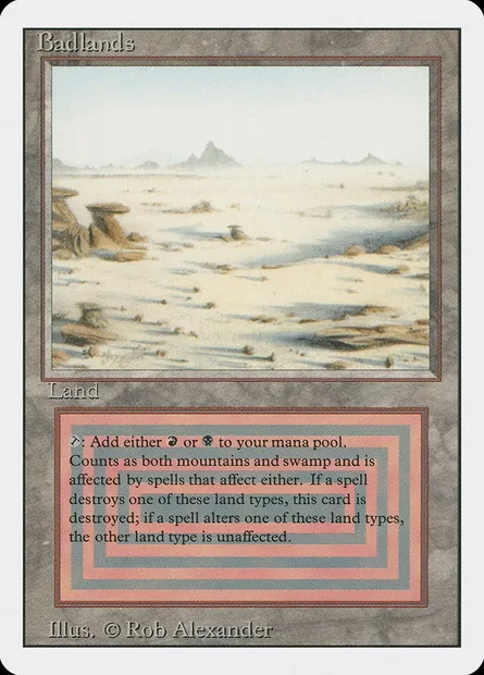 Badlands, Magic card 3ED 282 — Revised Edition set