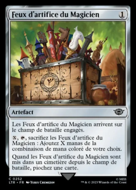 Feux d'artifice du Magicien, carte Magic LTR 252 — extension Le Seigneur des Anneaux : chroniques de la Terre du Milieu