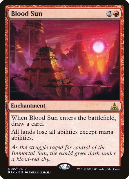 Blood Sun, Magic card RIX 92 — Rivals of Ixalan set