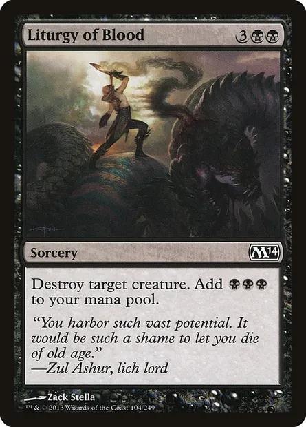 Liturgy of Blood, Magic card M14 104 — Magic 2014 set
