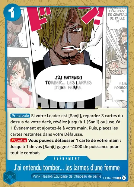 J'ai entendu tomber... les larmes d'une femme, carte One Piece EB04-029 — extension EGGHEAD CRISIS