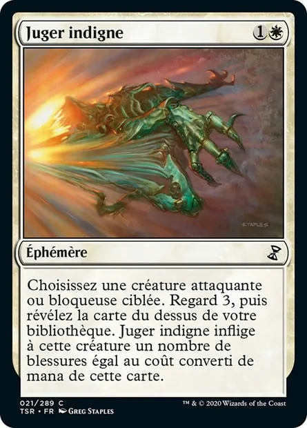 Juger indigne, carte Magic TSR 21 — extension Spirale Temporelle Remastered