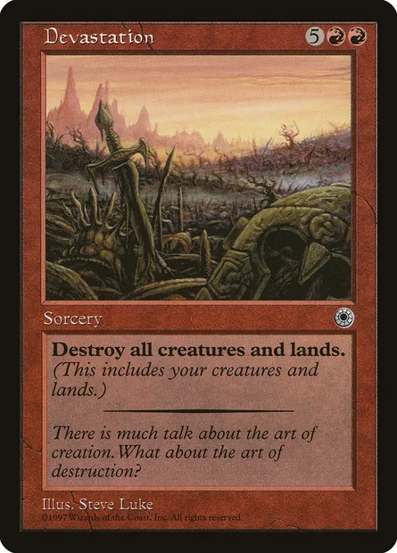 Dévastation, carte Magic POR 123 — extension Portal