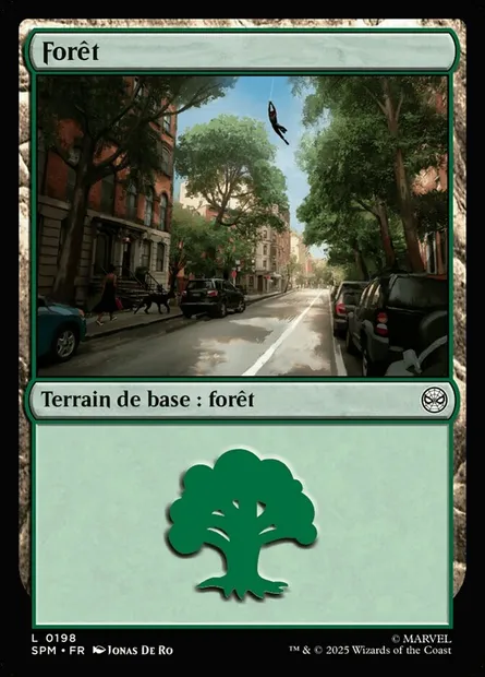 Forêt, carte Magic SPM 198 — extension Marvel's Spider-Man