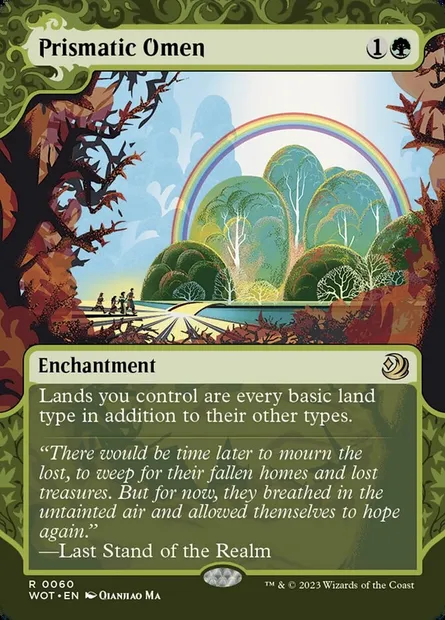 Prismatic Omen, Magic card WOT 60 — Wilds of Eldraine: Enchanting Tales set