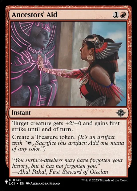 Aide des ancêtres, carte Magic PLST LCI-132 — extension The List