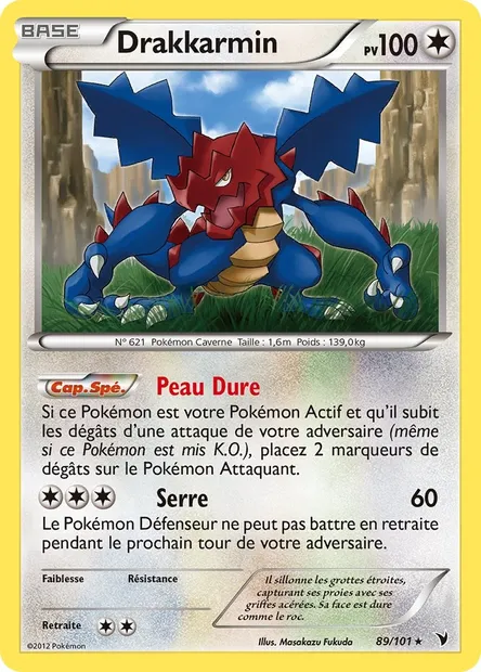 Drakkarmin, carte Pokémon NVI 89 — extension Nobles Victoires
