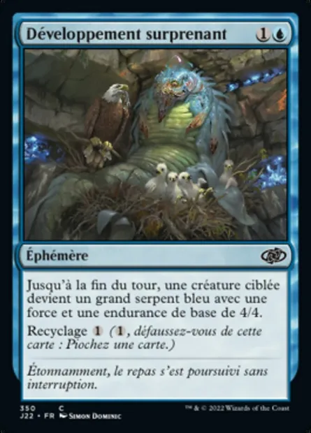 Développement surprenant, carte Magic J22 350 — extension Jumpstart 2022