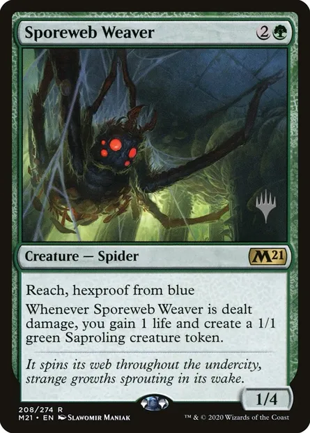 Sporeweb Weaver, Magic card PM21 208p — Core Set 2021 Promos set