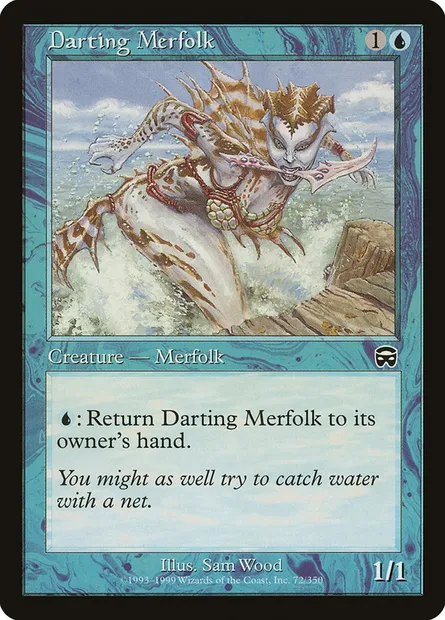 Darting Merfolk, Magic card MMQ 72 — Mercadian Masques set