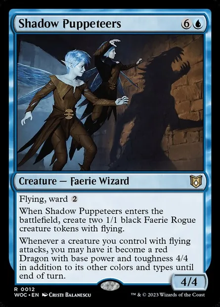 Shadow Puppeteers, Magic card WOC 12 — Wilds of Eldraine Commander set