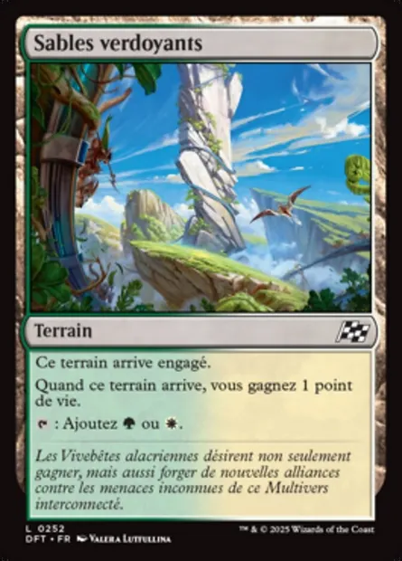 Sables verdoyants, carte Magic DFT 252 — extension Aetherdrift