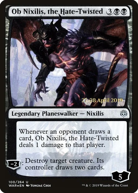 Ob Nixilis, the Hate-Twisted, Magic card PWAR 100s — War of the Spark Promos set