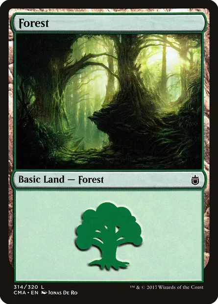 Forêt, carte Magic CMA 314 — extension Commander Anthology