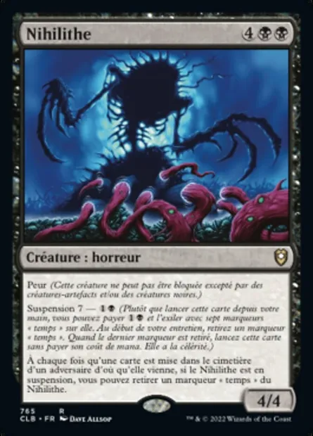 Nihilithe, carte Magic CLB 765 — extension Commander Légendes : la bataille de la Porte de Baldur