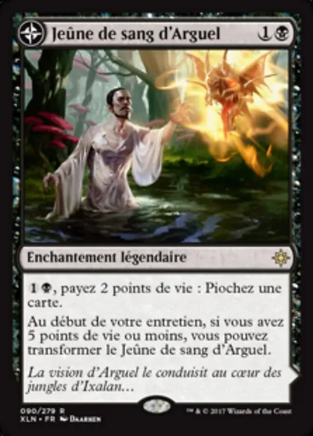 Jeûne de sang d'Arguel // Temple d'Aclazotz, carte Magic XLN 90 — extension Ixalan