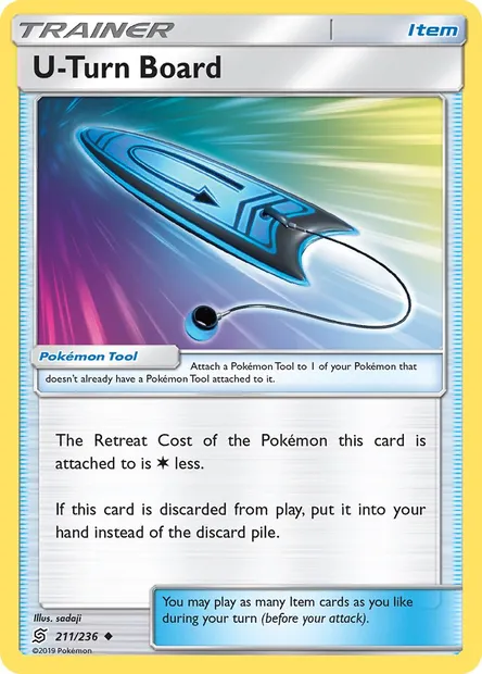 U-Turn Board, Pokémon card UNM 211 — Unified Minds set
