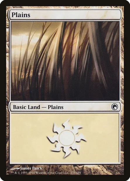 Plains, Magic card SOM 233 — Scars of Mirrodin set