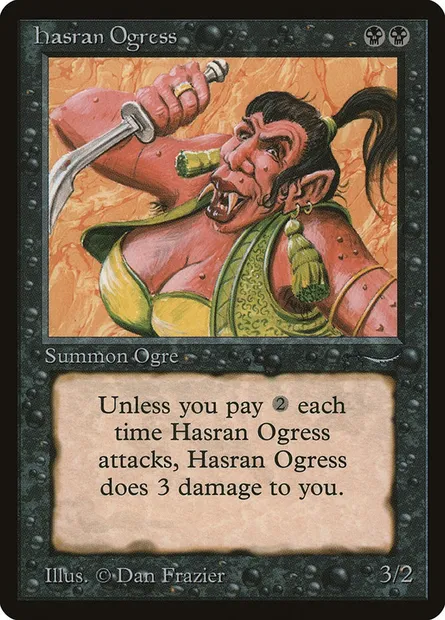 Hasran Ogress, Magic card ARN 27 — Arabian Nights set