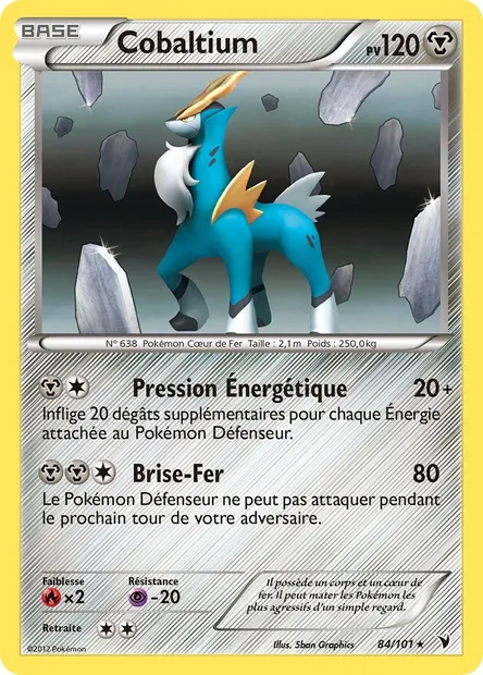 Cobaltium, carte Pokémon NVI 84 — extension Nobles Victoires