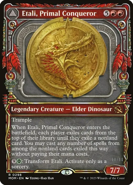 Etali, Primal Conqueror // Etali, Primal Sickness, Magic card MOM 298 — March of the Machine set