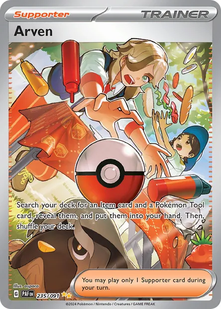 Arven, Pokémon card PAF 235 — Paldean Fates set