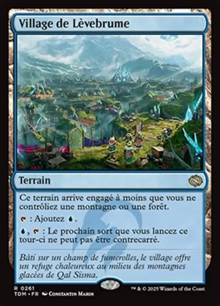 Village de Lèvebrume, carte Magic TDM 261 — extension Tarkir: Dragonstorm