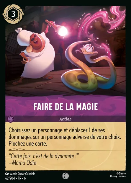 Faire de la magie, carte Disney Lorcana CH6-062 — extension La Mer Azurite