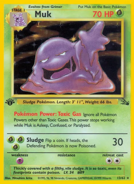 Muk, Pokémon card FO 13 — Fossil set