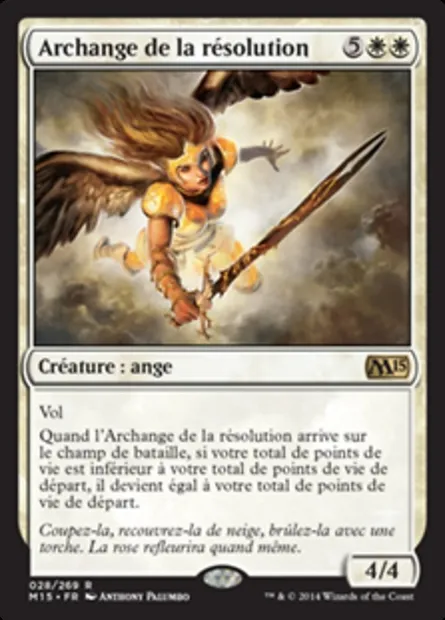 Archange de la résolution, carte Magic M15 28 — extension Magic 2015
