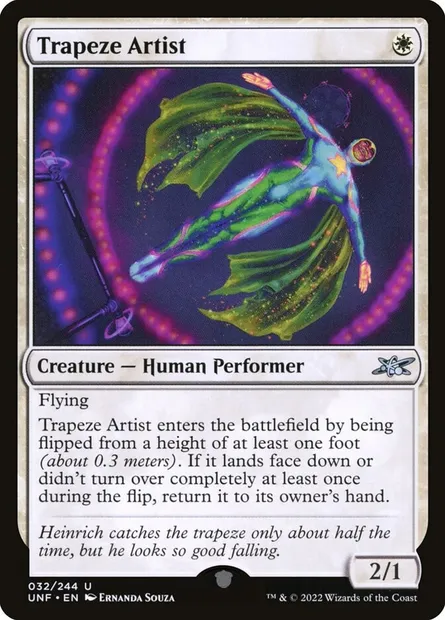 Trapeze Artist, Magic card UNF 32 — Unfinity set