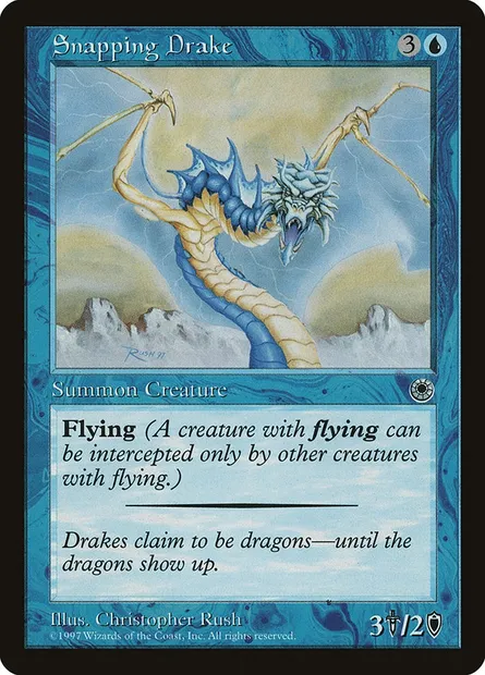 Snapping Drake, Magic card POR 67d — Portal set