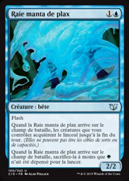 Raie manta de plax, carte Magic C15 100 — extension Commander 2015