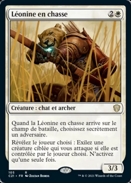 Léonine en chasse, carte Magic C21 105 — extension Commander 2021