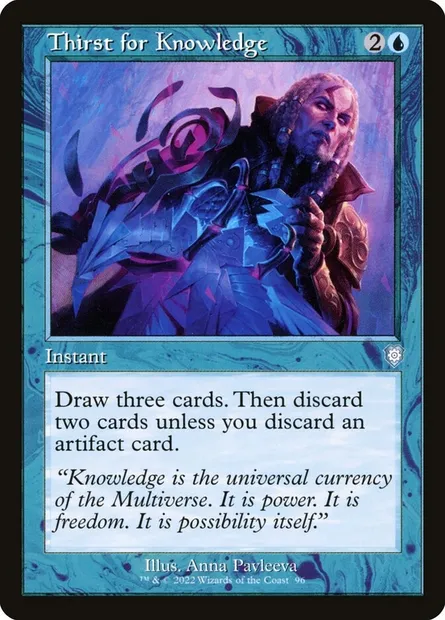 Thirst for Knowledge, Magic card BRC 96 — The Brothers' War Commander set