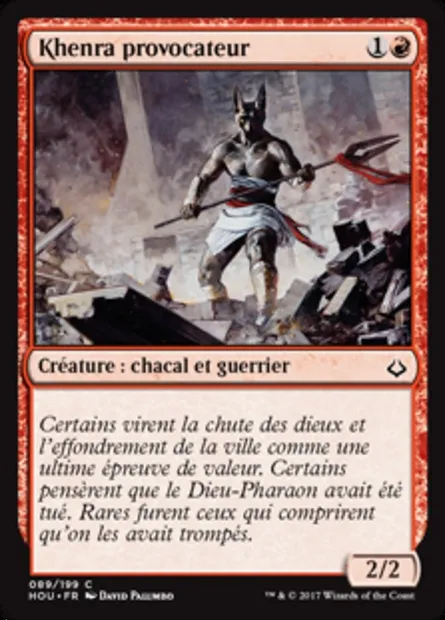 Khenra provocateur, carte Magic HOU 89 — extension L’âge de la destruction