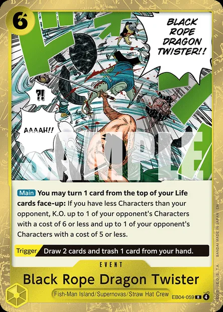 Black Rope Dragon Twister, One Piece card EB04-059 — EGGHEAD CRISIS set