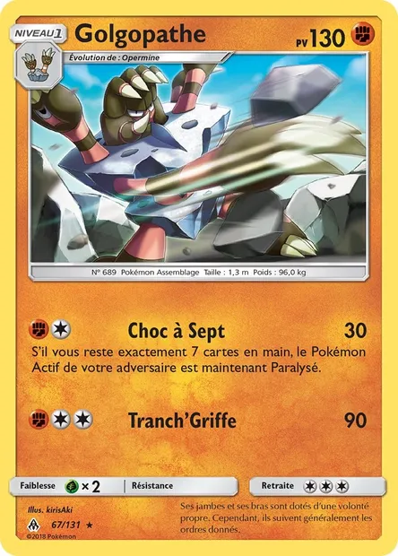 Golgopathe, carte Pokémon FLI 67 — extension Lumière Interdite