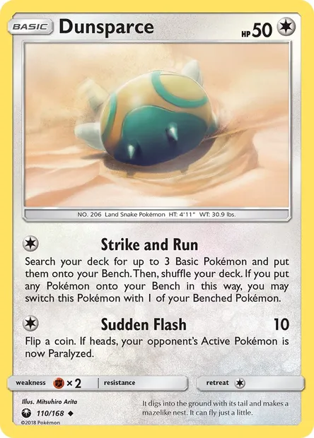 Dunsparce, Pokémon card CES 110 — Celestial Storm set