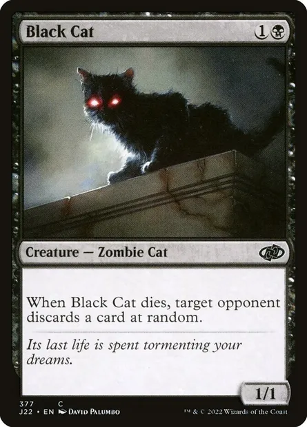 Black Cat, Magic card J22 377 — Jumpstart 2022 set
