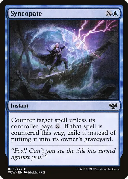 Syncopate, Magic card VOW 83 — Innistrad: Crimson Vow set