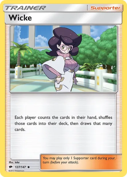 Wicke, Pokémon card BUS 127 — Burning Shadows set