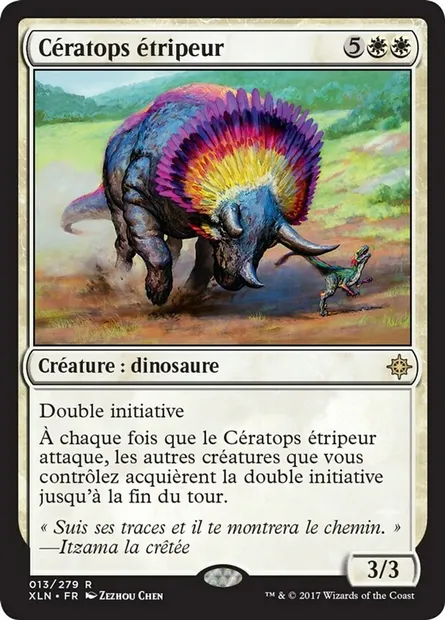 Cératops étripeur, carte Magic XLN 13 — extension Ixalan