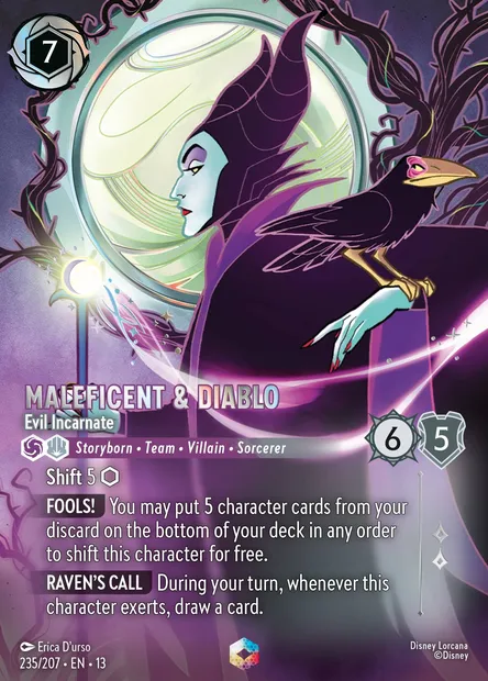 Maleficent & Diablo - Evil Incarnate, Disney Lorcana card CH13-235 — Attack of the Vine! set