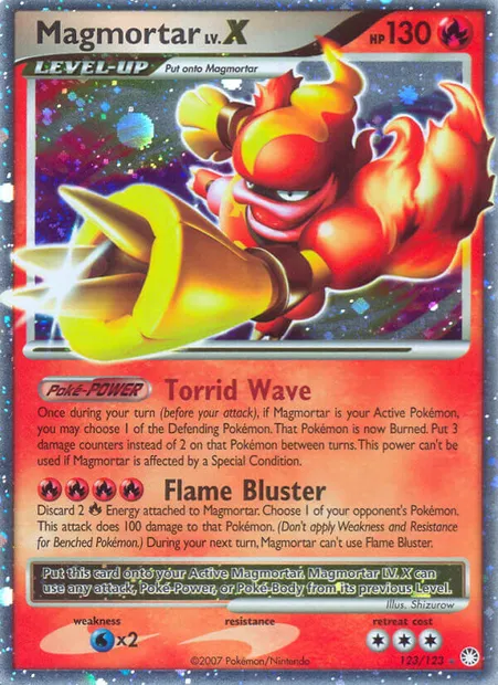 Magmortar, Pokémon card MT 123 — Mysterious Treasures set