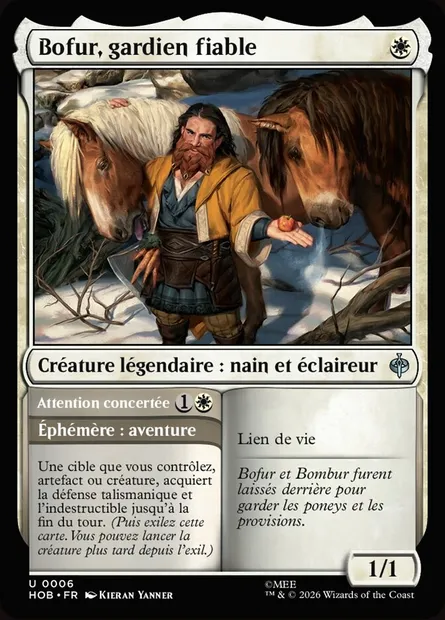Bofur, gardien fiable // Concerted Care, carte Magic HOB 6 — extension The Hobbit